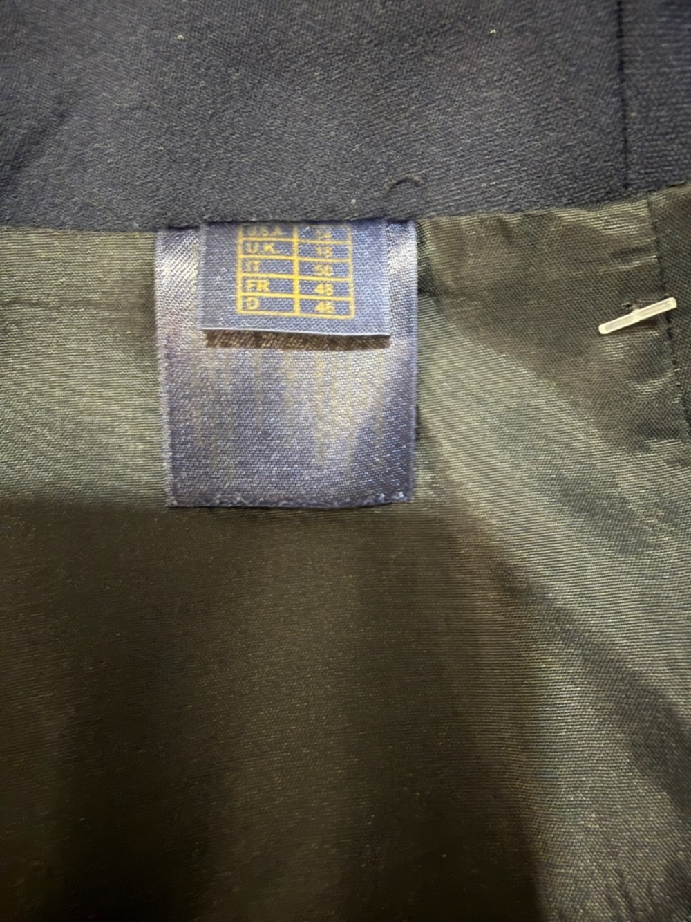 Brooks Brothers 346 Navy Wrap Look Skirt 14 Quiet Luxury Heritage - Picture 7 of 7